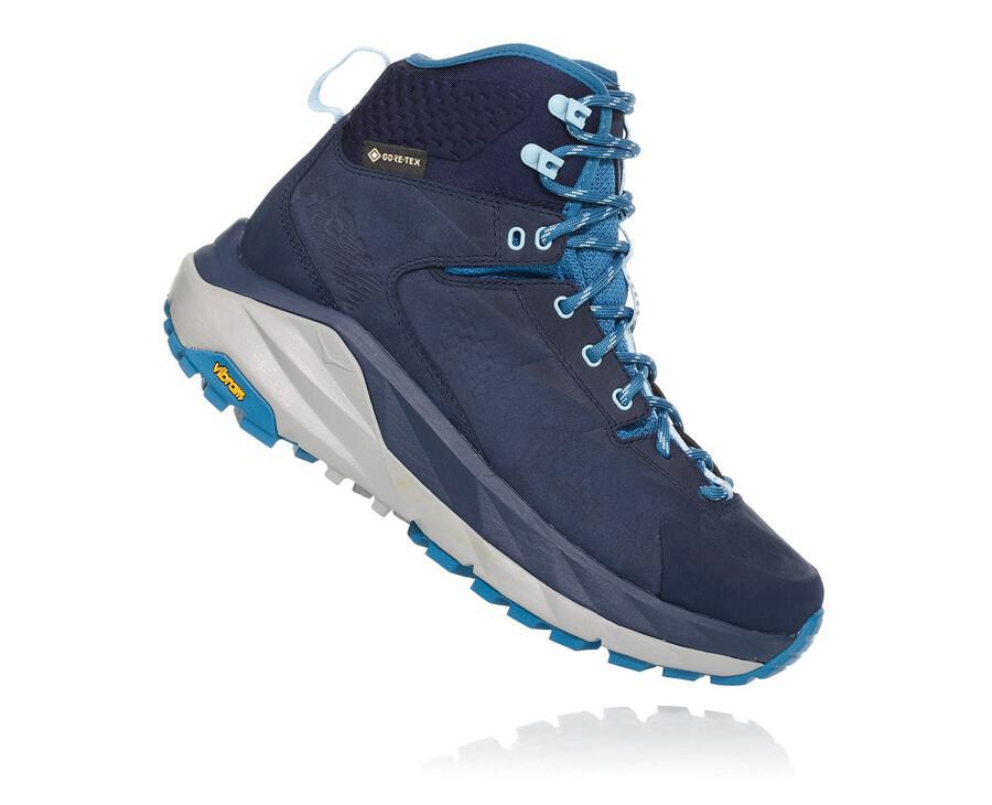 Botas De Montaña Hoka One One Mujer - Kaha Gore-Tex - Azul Marino - NKZ157304